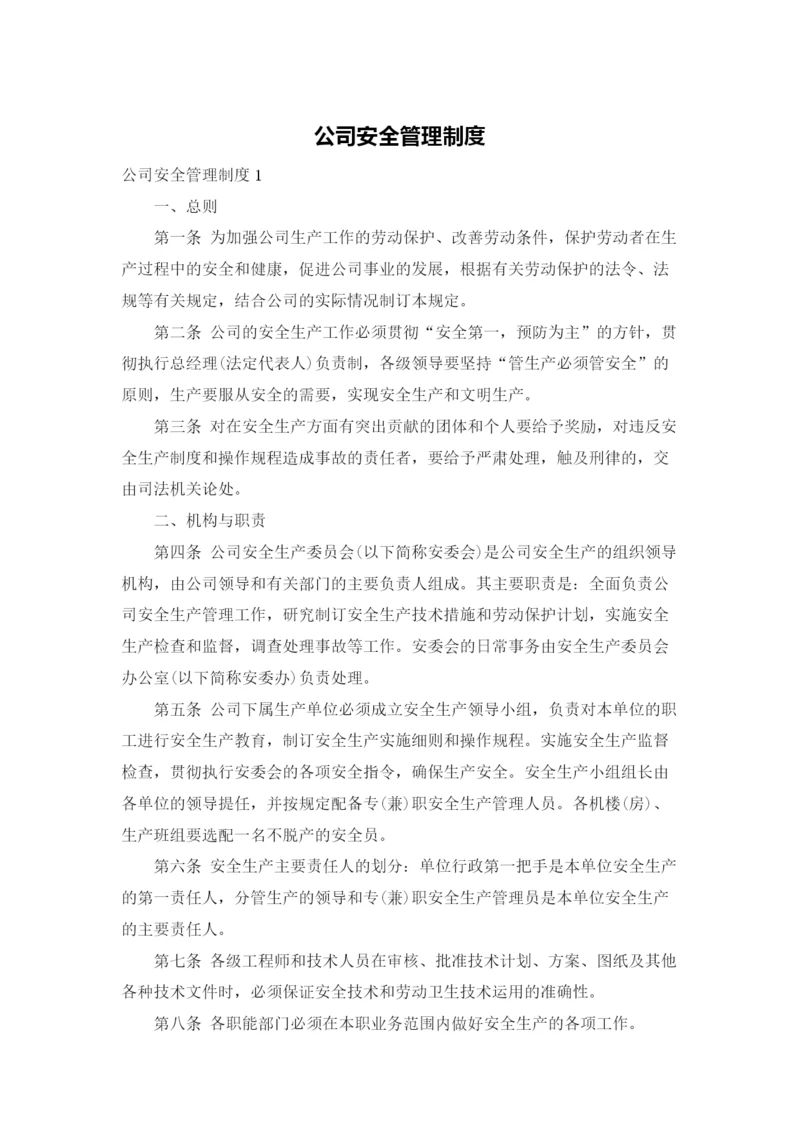 公司安全管理制度.docx
