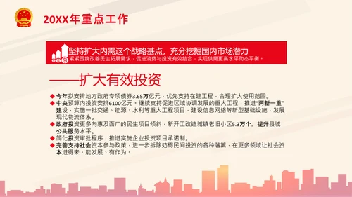 全国两会政府工作报告要点解读PPT