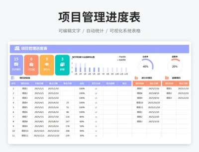 项目管理进度表