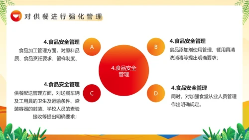 黄色卡通风农村义务教育学生营养改善PPT模板公益