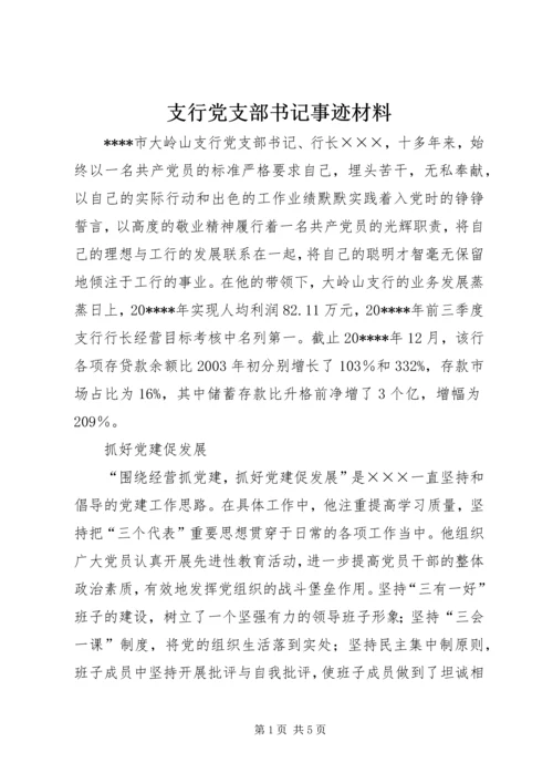 支行党支部书记事迹材料.docx