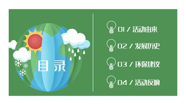世界环境日保护绿地球通用PPT模板