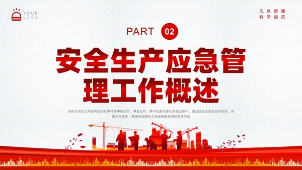 红色简约应急管理培训PPT课件
