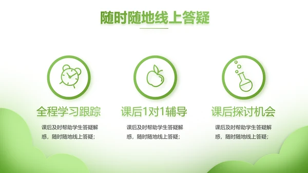 绿色清新学校教育培训工作总结动态PPT
