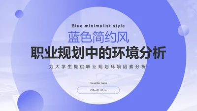蓝色简约风职业规划中的环境分析PPT模板