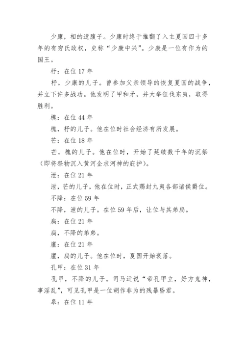 中国历史年表完整版.docx