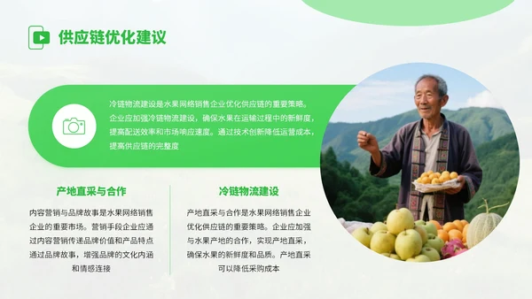 绿色扁平风水果销售行业发展分析PPT