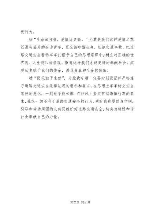 交通安全警示教育学习心得体会范文.docx