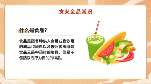 关注食品安全美食料理吃快餐通用PPT模板
