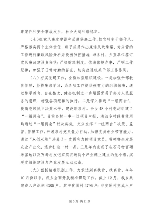 乡镇年度重点工作总结和工作计划.docx