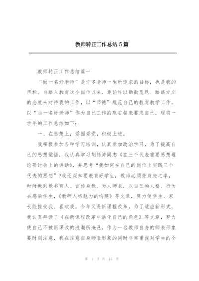 教师转正工作总结5篇.docx