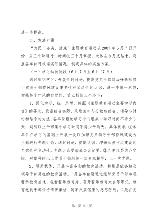 水利局党组干部教育活动意见.docx