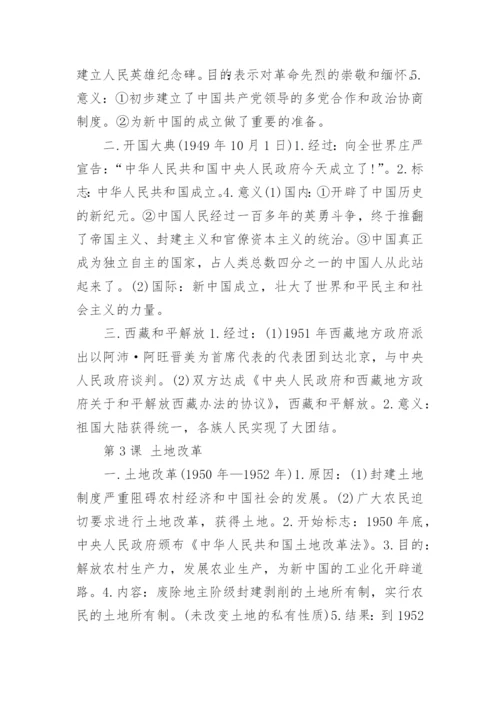 八年级历史下册知识点总结归纳大全.docx