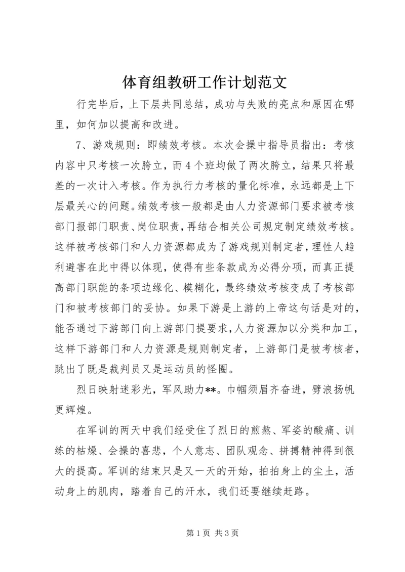 体育组教研工作计划范文.docx