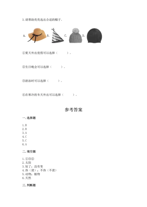 教科版二年级上册科学期末测试卷（名师推荐）.docx