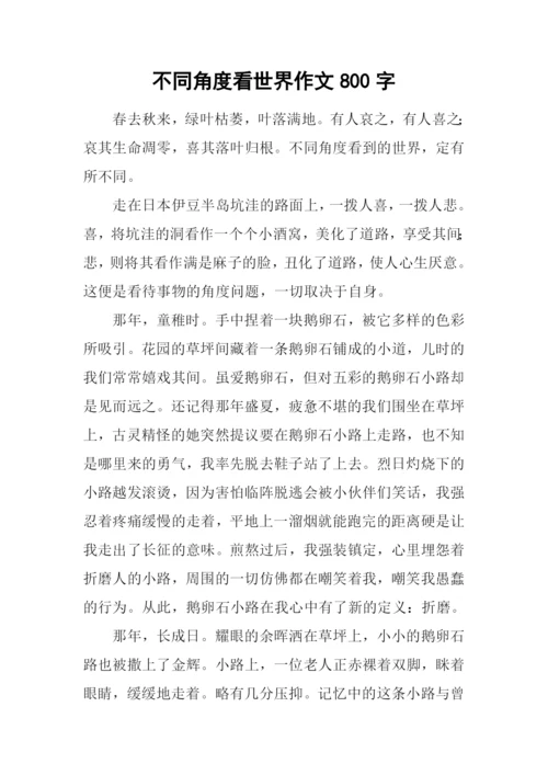 不同角度看世界作文800字.docx