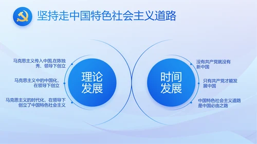 蓝色党建党支部述职报告动态PPT党课