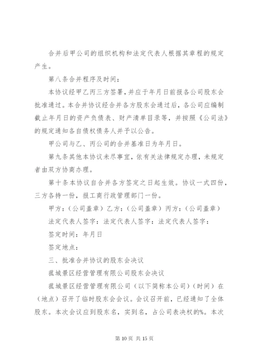 最新精编之公司吸收合并方案.docx