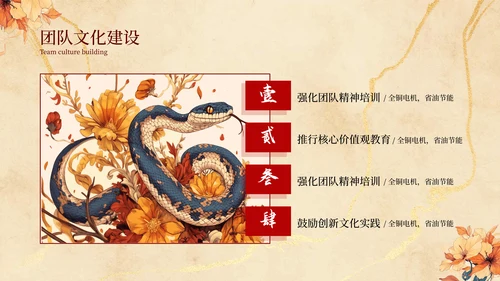 橙色中国风年度工作计划PPT模板