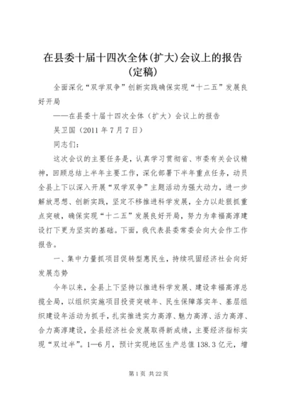 在县委十届十四次全体(扩大)会议上的报告(定稿).docx