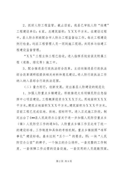 人民防空办公室工作总结范文.docx