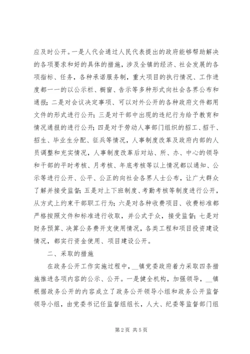 乡镇政务公开工作情况汇报.docx