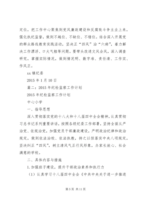 纪检监察工作计划 (5).docx