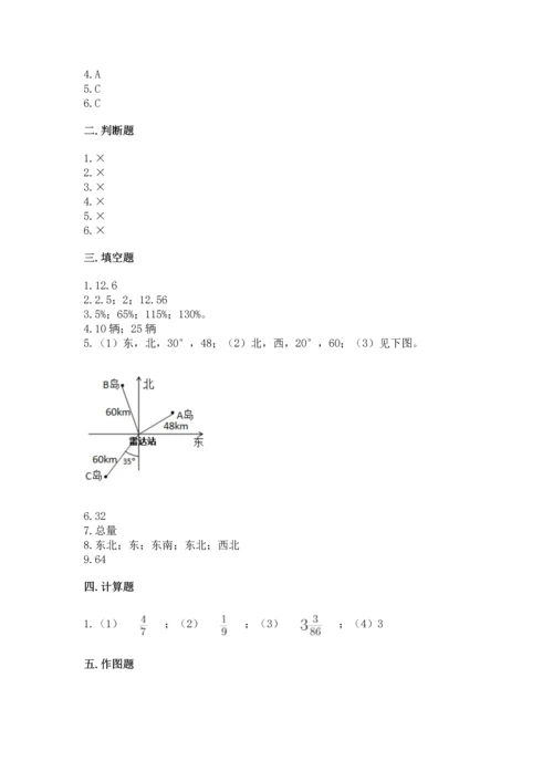 人教版六年级上册数学期末测试卷带下载答案.docx