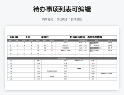 待办事项列表可编辑