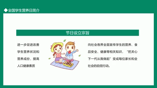 学生营养日活动及营养知识PPT模板
