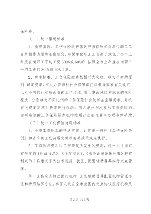 工伤险市级统筹方案.docx