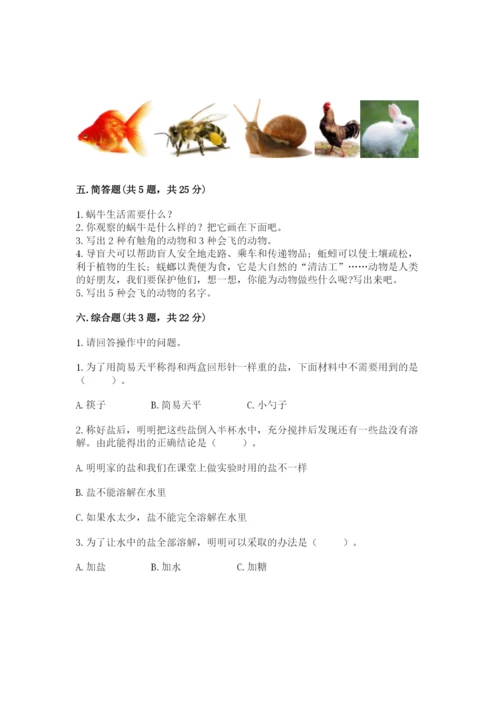 教科版一年级下册科学期末测试卷附答案【精练】.docx