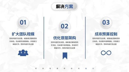 极简微立体项目管理阶段性报告PPT模板