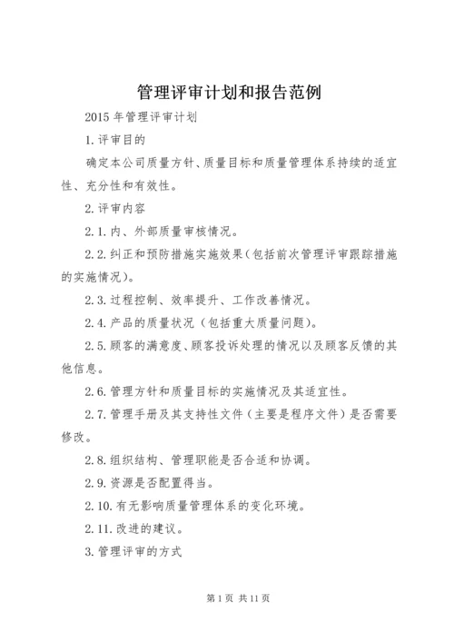 管理评审计划和报告范例 (3).docx