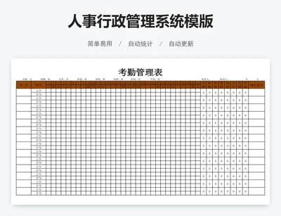 人事行政管理系统模版