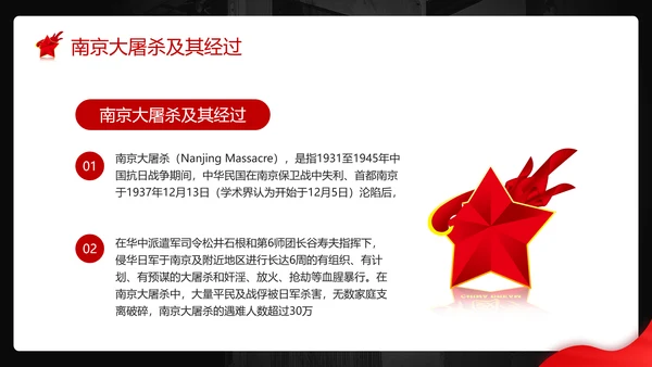 不忘历史南京大屠杀PPT模板