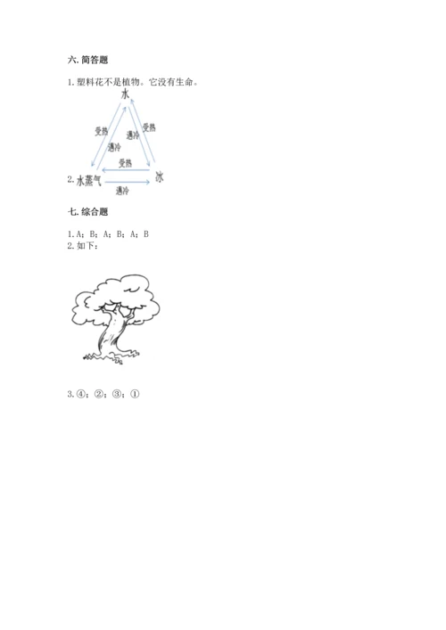 教科版科学一年级上册第一单元《植物》测试卷精品【精选题】.docx