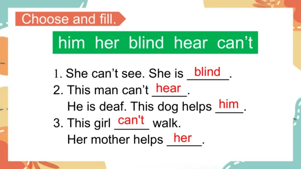 Module 7 Unit 1 He can't see.课件(共37张PPT)