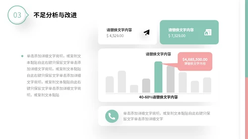 粉绿色简约形状微粒体工作总结述职报告未来规划PPT