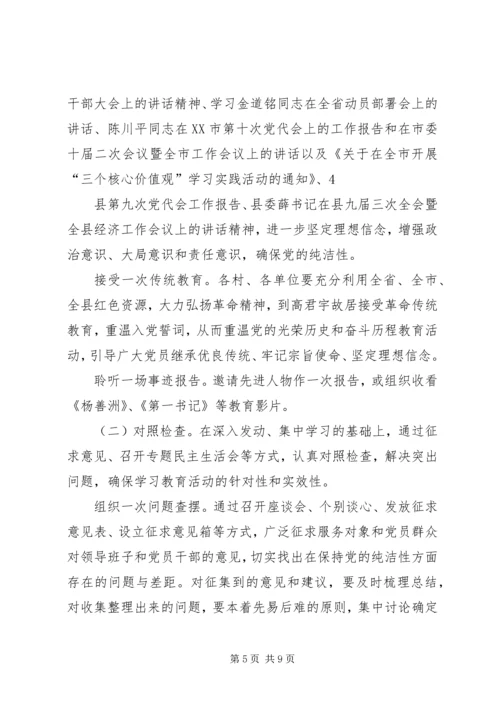 乡镇开展保持党的纯洁性主题教育活动实施方案.docx