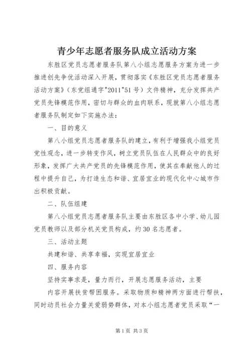 青少年志愿者服务队成立活动方案 (3).docx