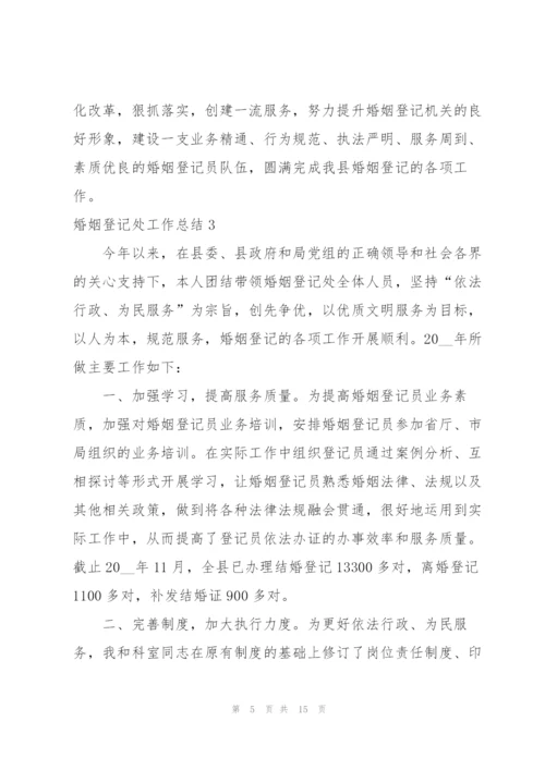 婚姻登记处工作总结.docx