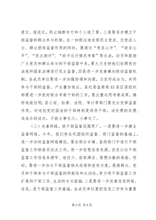 县监督工作联席会县长讲话稿.docx