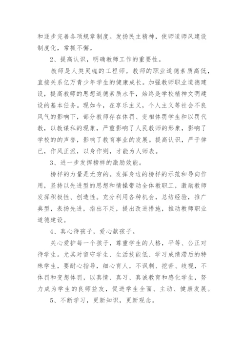 师德师风工作方案.docx