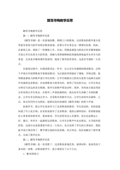 踏雪寻梅教学反思.docx