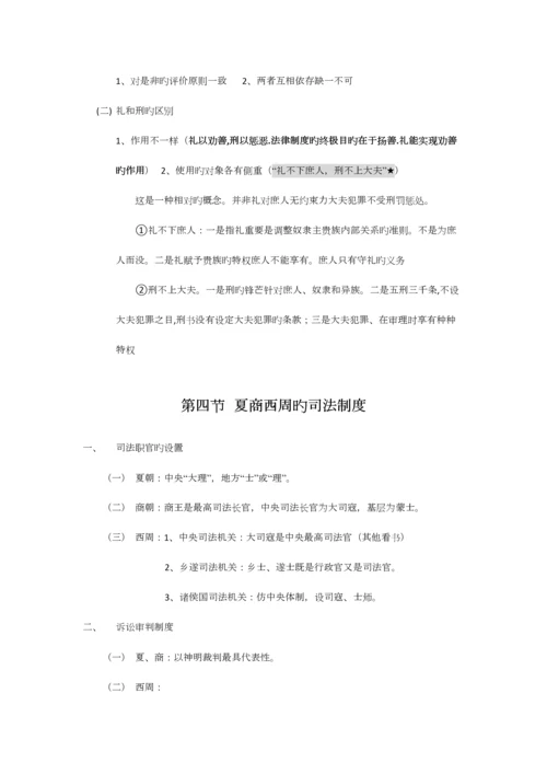 2023年中国法制史笔记全整理.docx