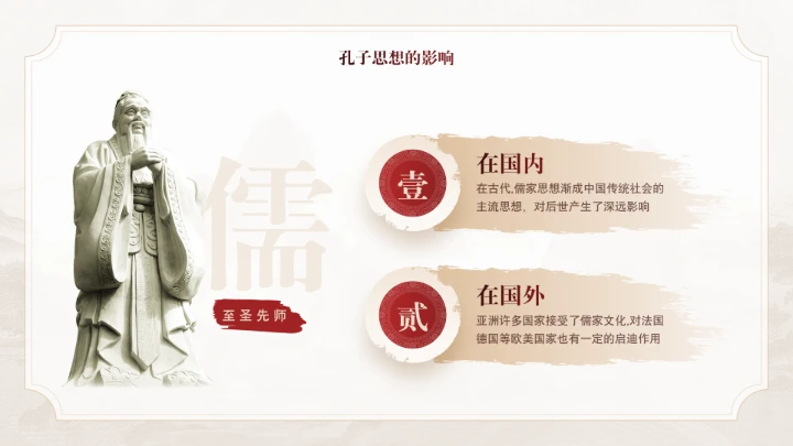 中国风历史人物介绍国学文化孔子介绍