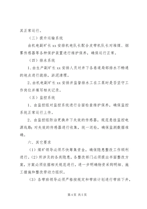 赶场路煤矿隐患整改方案 (4).docx