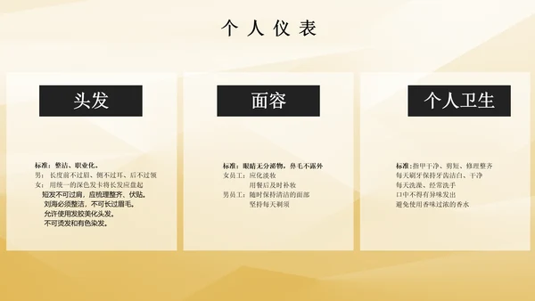 金色时尚酒店服务人员礼仪培训PPT课件