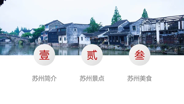 印象苏州旅游城市风光PPT模板